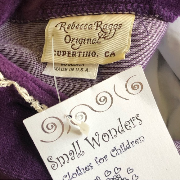 NWT Rebecca Raggs Original Royal Purple Velvet Lace Embroidered Dress Size 3T - Picture 12 of 13
